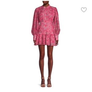 Nessa Poet Sleeve Floral Mini Dress